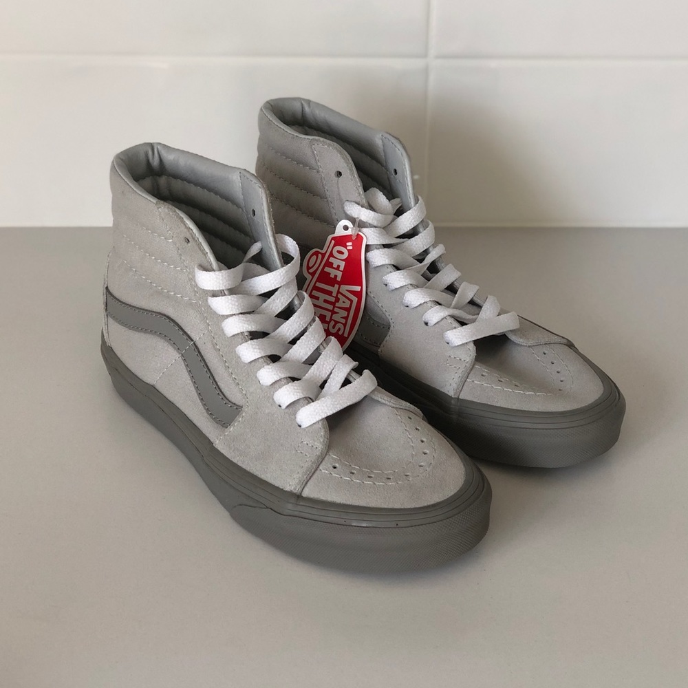 Light gray Sk8 Hi Vans